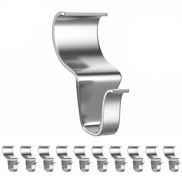 

hooks & rails 10pcs stainless steel self adhesive door wall hangers hook for home kitchen storage organization suction heavy load