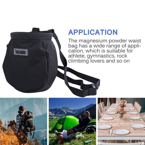 

cords, slings and webbing rock climbing gym magnesium powder storage bag adjustable waist belt chalk for bouldering gymnastics single parall