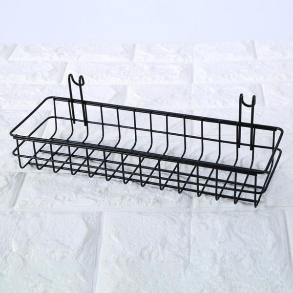 

modern metal mesh wall mount storage basket iron household hanging organizer for kitchen bathroom baskets