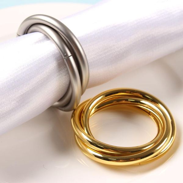 

10pcs double ring napkin buckle high-end restaurant el table tissue rings