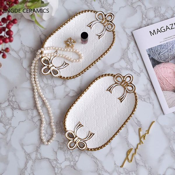 

dishes & plates 1 pc european style ceramics phnom penh white dessert cake jewelry storage tray home tableware supplies