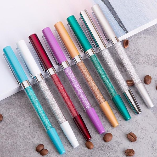 Gel canetas 1pcs Criativo Material de Cristal Signature Escola Escola Escola Office Office Rollerball Pen Fininer Fininer