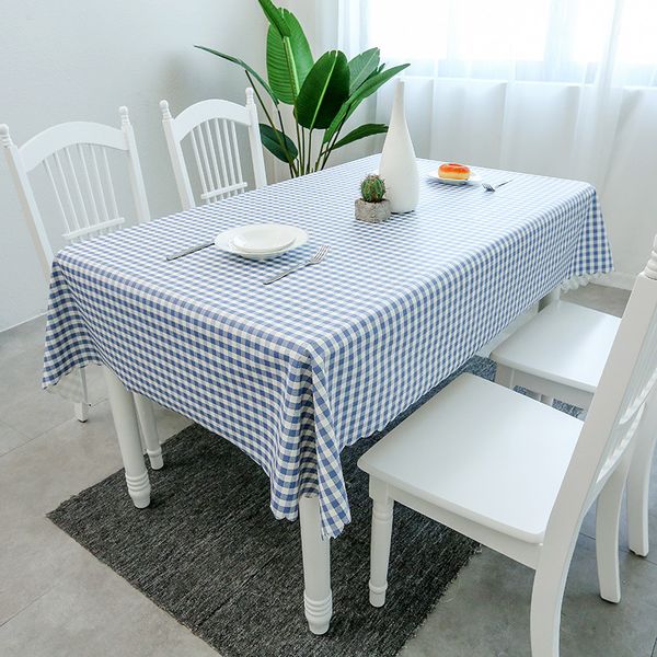 

nordic table cloth waterproof, anti scald, oil, wash plastic check tea pvc cover