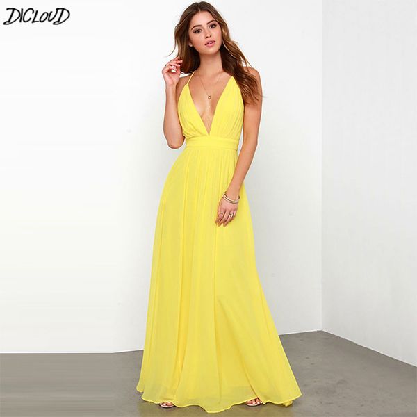 

summer dresses women vintage bohemian beach strap long dress ladies casual v-neck dresses woman yellow clothes, Black;gray