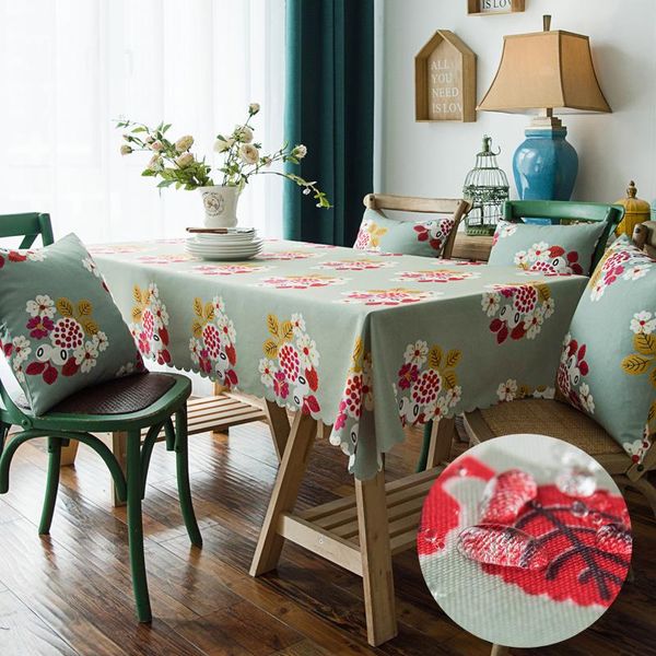 

table cloth floral print tablecloth, waterproof polyester, rectangular / anti-stain washable tablecloth for kitchen dinner picnic