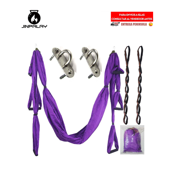 

yoga mats package two anti-gravity hammock fabric flying pendulum traction net set pilates body sculpting equipment