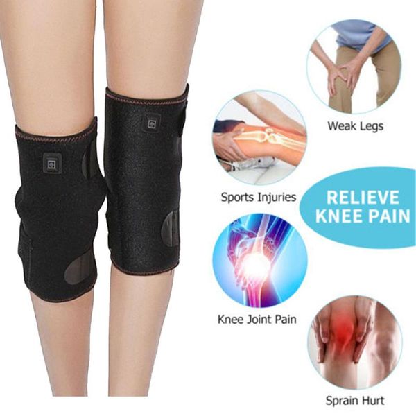 

elbow & knee pads self heating magnetic brace support pad thermal therapy arthritis protector sleeve for basketball volleyball 8.10, Black;gray