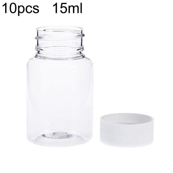 

10pcs 15ml clear bottles makeup dispenser storage container refillable portable bottle for lotion shampoo bath & jars