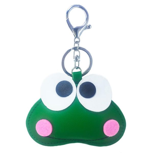 

keychains cute pu artificial leather animal key chain pendant hedgehog, piglet, bear, frog pendant, ladies bag accessories small gifts, Silver