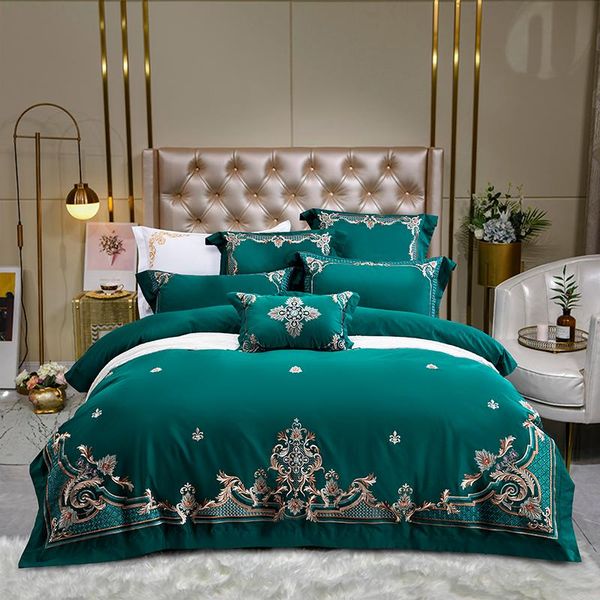 

bedding sets luxury 1200tc satin egyptian cotton embroidery set cover bed 4pcs size double  king duvet pillowcases sheet