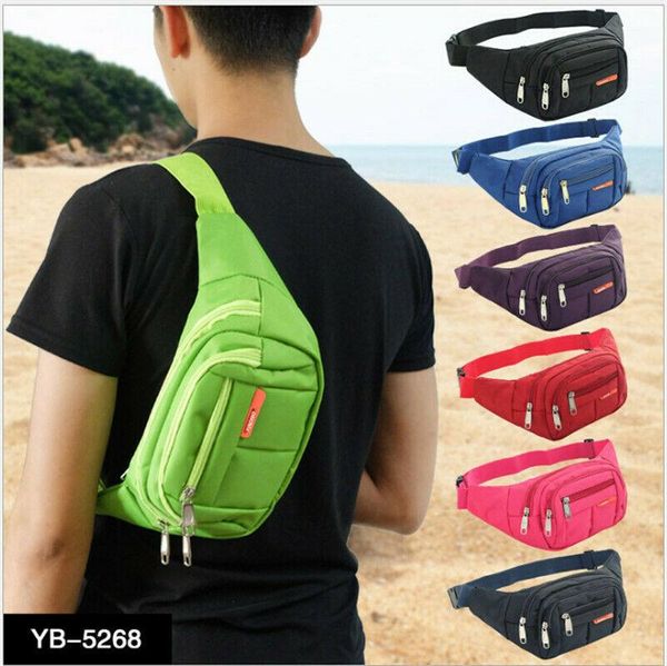 

waist bags men women pack chest bag solid zipper adjustable belly bum travel sports casual fashion