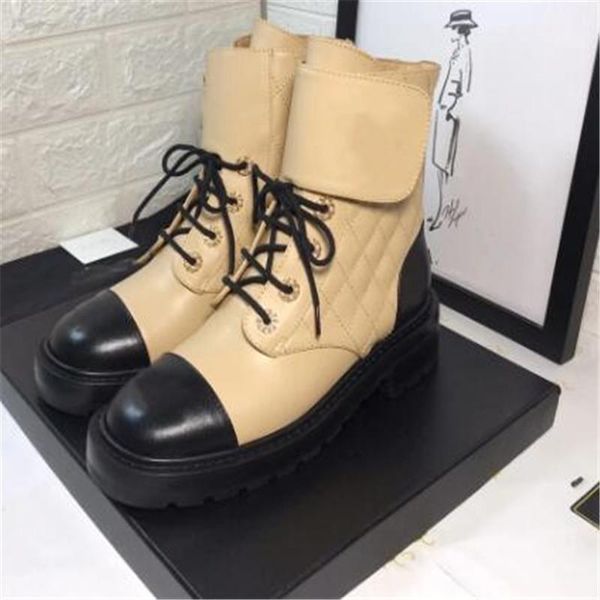 

leather boots lace up women shoes fashion mujer zapatos platform, Black