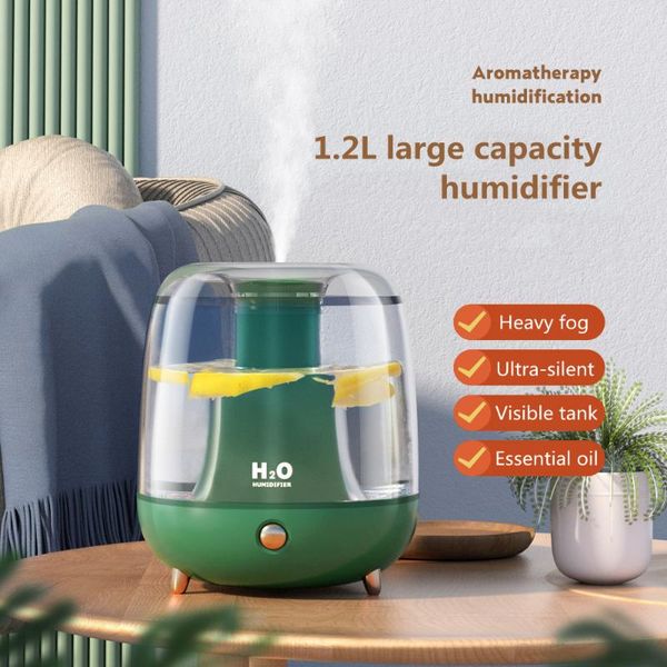 

humidifiers 1.2l aromatheraphy humidifier rechargeable battery air purifier essential oil diffuser home desksilent mist sprayer led lamp