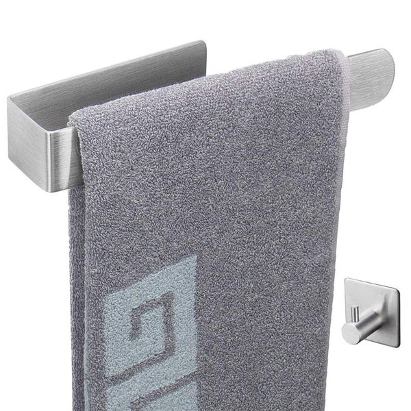 

towel racks wall mount stainless steel rack holder with hook adhesive hanging rail