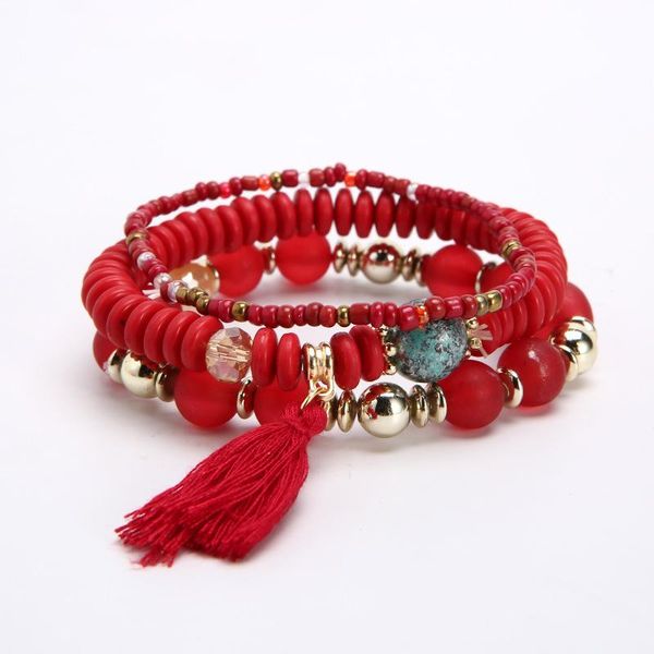 

charm bracelets vintage ethnic multilayer big beads flower bracelet bangles for women summer jewelry, Golden;silver