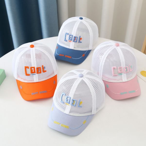 

baby sun visor children's mesh cap baby summer soft hat brim folding big brim cap 3 years old, Yellow