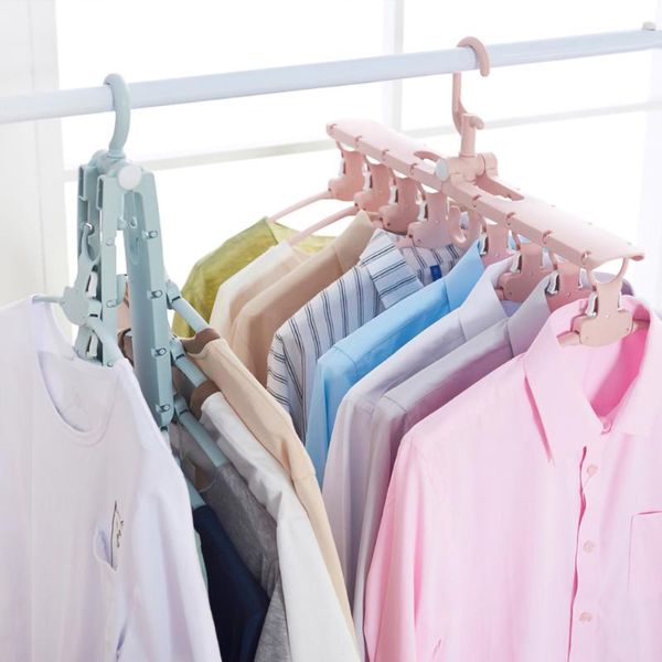 

multi-functional folding storage hanger support hangers for clothes drying rack space saving household & racks