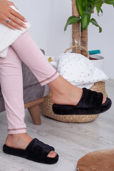 

muggo eva02 women's home slippers, Black