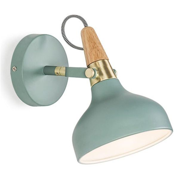 

wall lamps loft style wood iron adjust sconce switch wire modern led light fixtures rotate bedside lamp home lighting