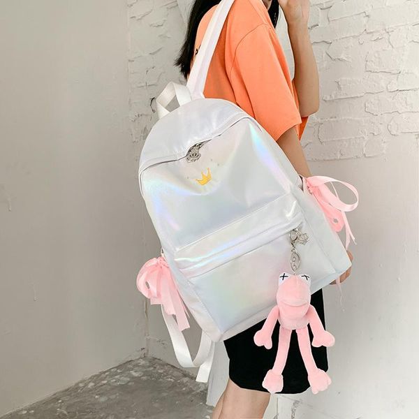 

backpack school bag 2021 laser large capacity female small fresh sweet cute junior high student