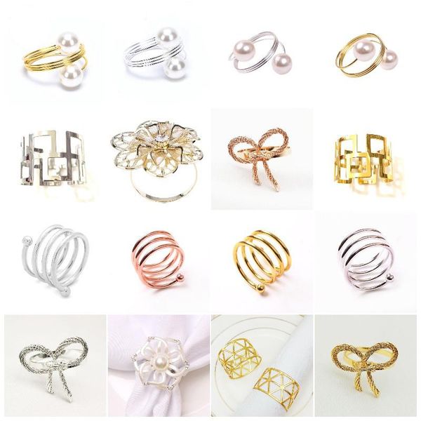 

napkin rings 29 styles flower ring chairs buckles wedding event decoration crafts rhinestone bows holder handmade party bar supplies