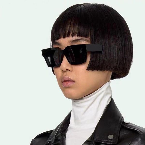 

sunglasses rectangular acetate black frame for men classic style grey lens women, White;black
