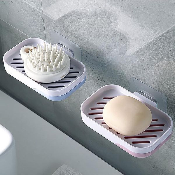 

soap dishes single layer/double layer drain box bathroom take a shower wall mounted bar distributor travel organizer case