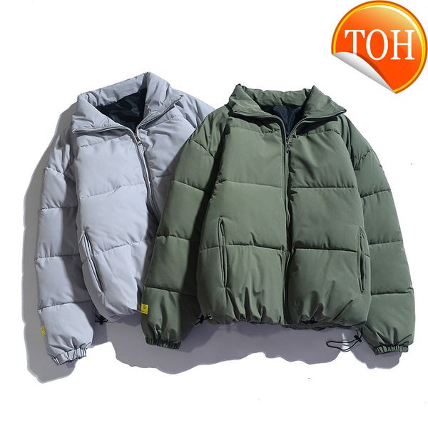 

new cotton-padded jacket men's 2021 winter thick and warm solid color down, Black