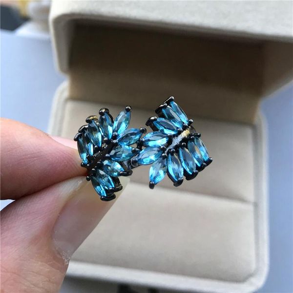 

wedding rings vintage female rainbow crystal stone ring punk 14kt black gold for women luxury bride geometry big engagement, Slivery;golden