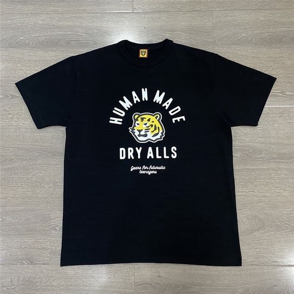 

men's t-shirts slub cotton dry alls tiger printing human made t-shirt men women t shirts tee clothing harajuku oversized shgd, White;black