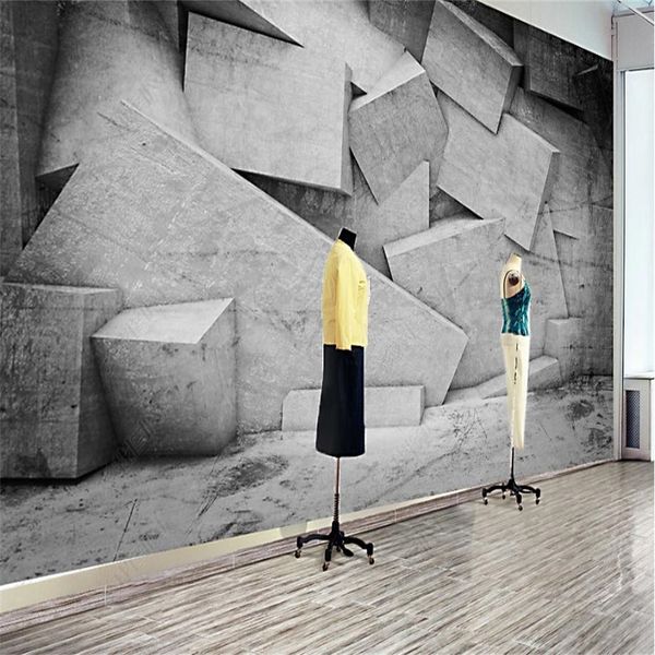 

3d stereo abstract geometric living room background wall 3d murals wallpaper for living room