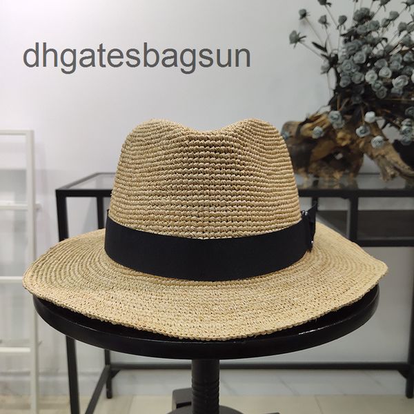 

brand cap and carves lafite grass sunshade hat good product simple foldable sunscreen ji non printed coconut leaf fiber middle folding m85q, Blue;gray