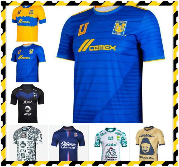 

liga mx 2021 2022 mexico club america tijuana tigres unam chivas soccer jersey leon chicharito sports football shirts, Black