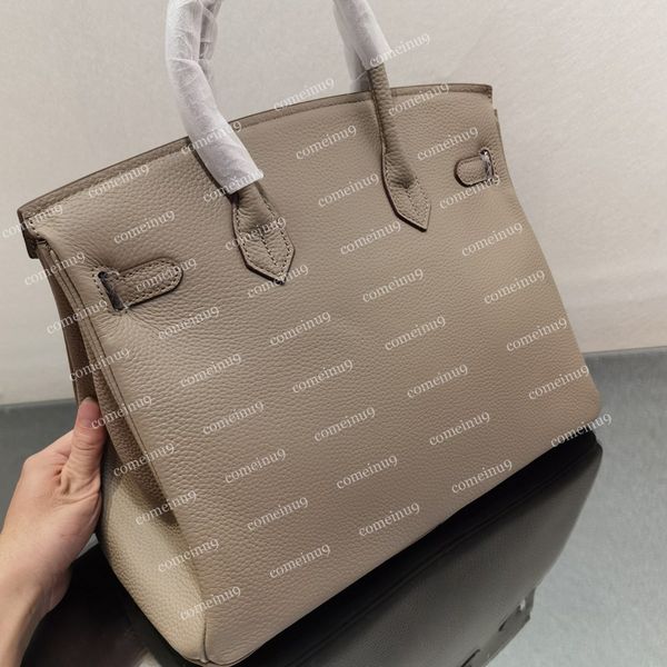 Großer Designer echtes Lederhandtaschen Tasche Women's Occts Taschen geprägte Kuhpferdhandtasche mit Schlossschlüssel Kleine Pferd Stempel Dame Bag Fabrik Großhandel Großhandel