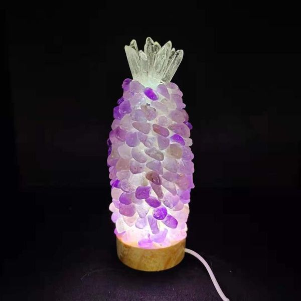 

decorative objects & figurines natural hand carved crystal pineapple decoration gleamy ananas lampes gem for gift smy