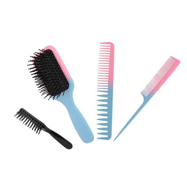 

hair brushes 4pcs combs styling comb home anti static, Silver