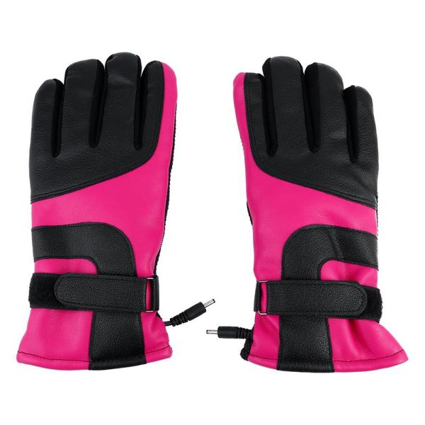 

ski gloves electric vehicle heating motorcycle heated (pink)