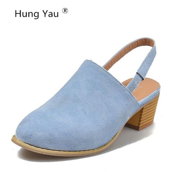 

dress shoes women sandals summer platform comfortable high heel vintage leather black pointed toe muller blue plus size