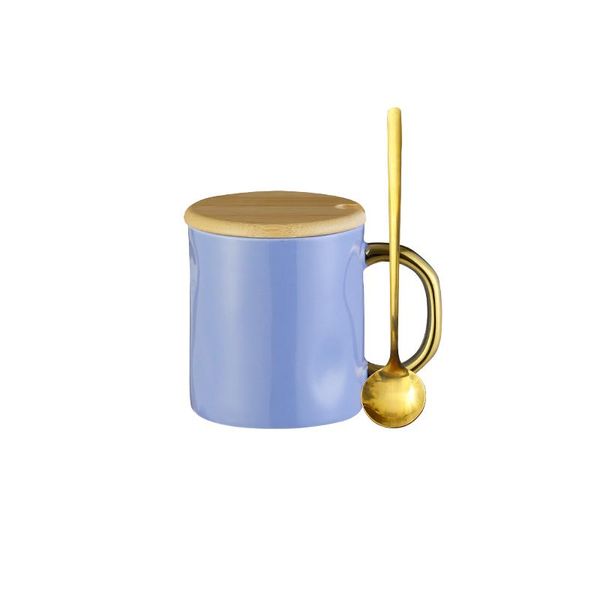 

mugs simple ceramic cup creative couple girl office coffee milk spoon with lid handle high capacity taza de cafe drinkware be50mg