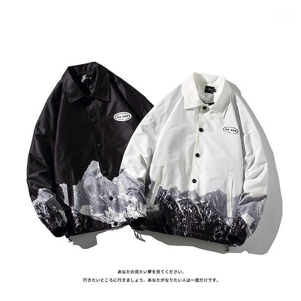 

men's jackets 2021 men patchwork jacket hip hop streetwear coat harajuku cotton casual autumn outwear, Black;brown