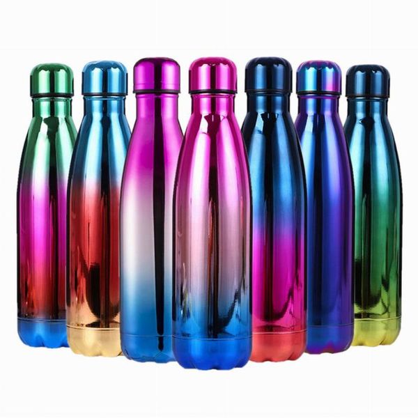 

water bottle 500 ml double wall stainles steel cycling equipment keep and cold insulated vacuum camping hiking sport bottles