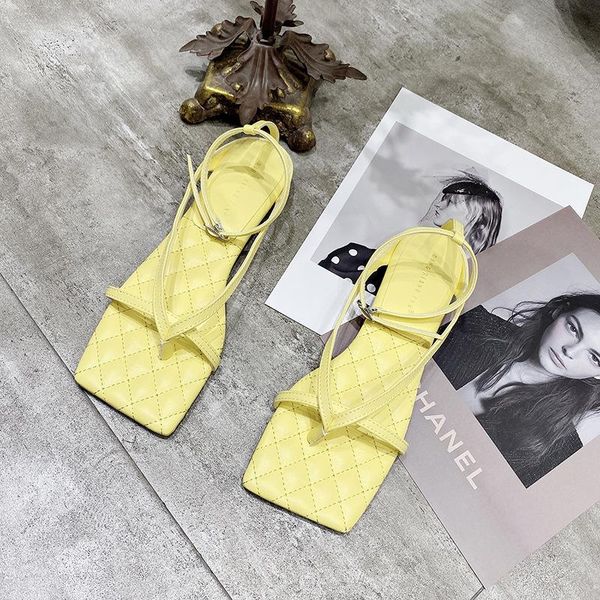 

sandals for women light weight 2021 shallow pu comfortable buckle strap flip flop casual pumps square toe low heels, Black