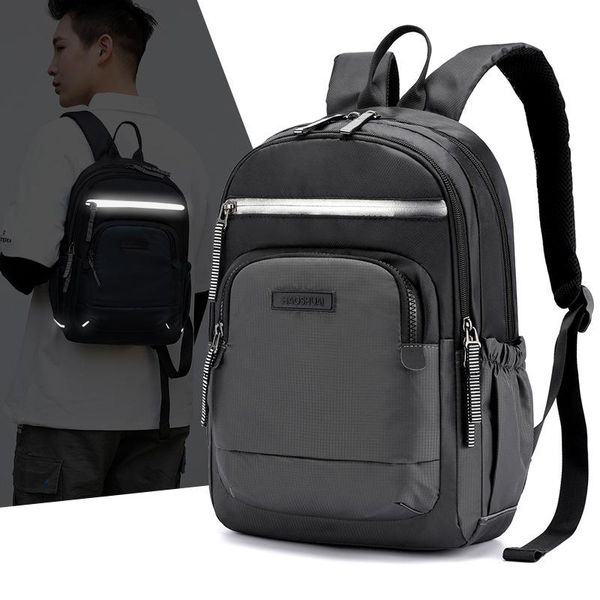 

backpack men women waterproof nylon rucksack daypack reflective stripe travel bag computer lapbackpacks male female school book bags