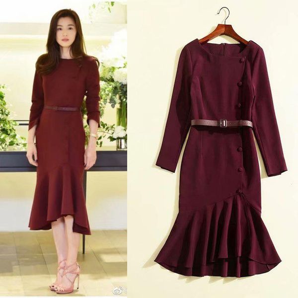 

spring/summer 2021 star in same package hip falbala cultivate morality dress fishtail shenzhen south oil casual dresses, Black;gray