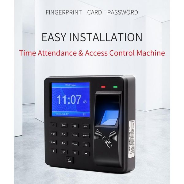 

security alarm fingerprint door access control machine with lcd sn smart bell