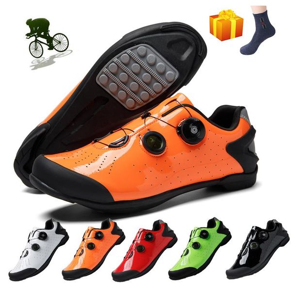 

colorful cycling shoes men spd cleat pedal professional athletic racing non-locking sapatilha ciclismo speed biking sneaker footwear, Black