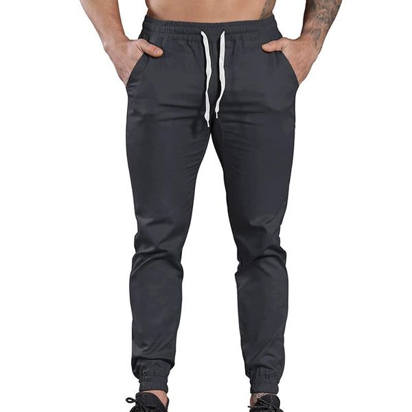 

men's pants jogging men sweatpants running fitness joggers trackpants sport slim fit bodybuilding trouser #t3g, Black
