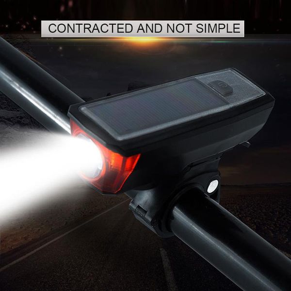 

hign quality mountain bike solar sensation horn headlight outdoor cycling rechargeable waterproof bicycle lights