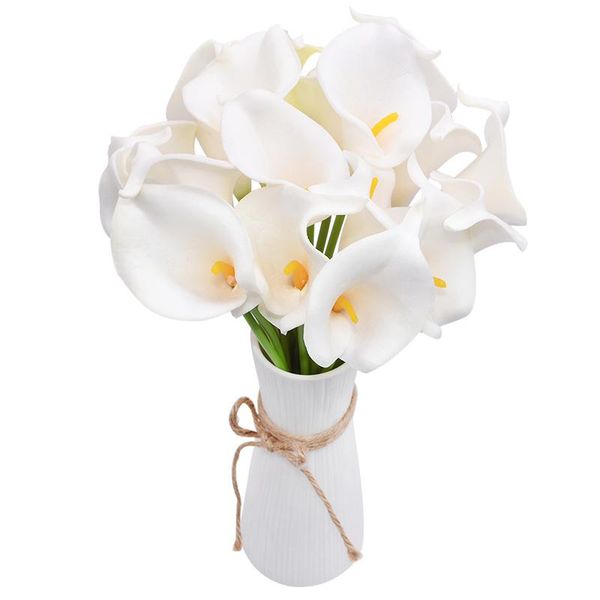 

decorative flowers & wreaths 5/10pcs calla lily pu artificial flower bouquet fake for table home wedding bridal decoration party supplies