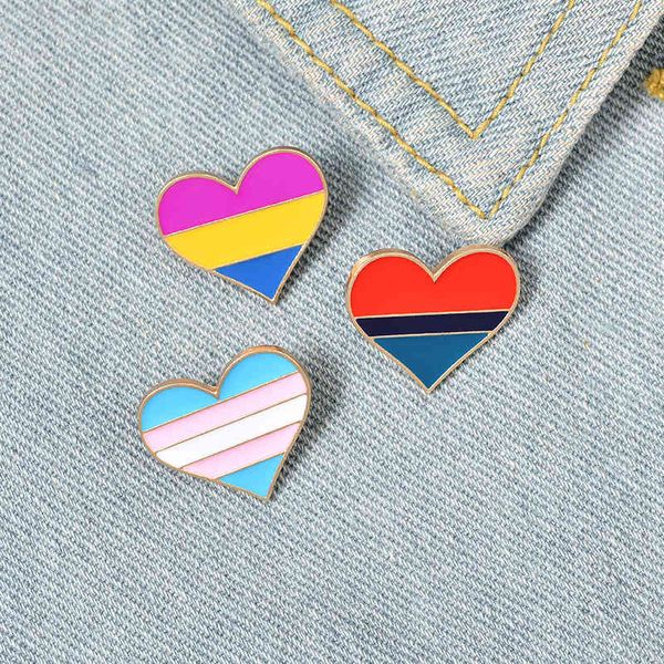 Arco-íris LGBT Gays Brooch Flag Badge Gay Lésbica Bissexual Transgênero Transgênero Símbolo Lapela Pins Casal Amigos Denim Jaquetas Jóias